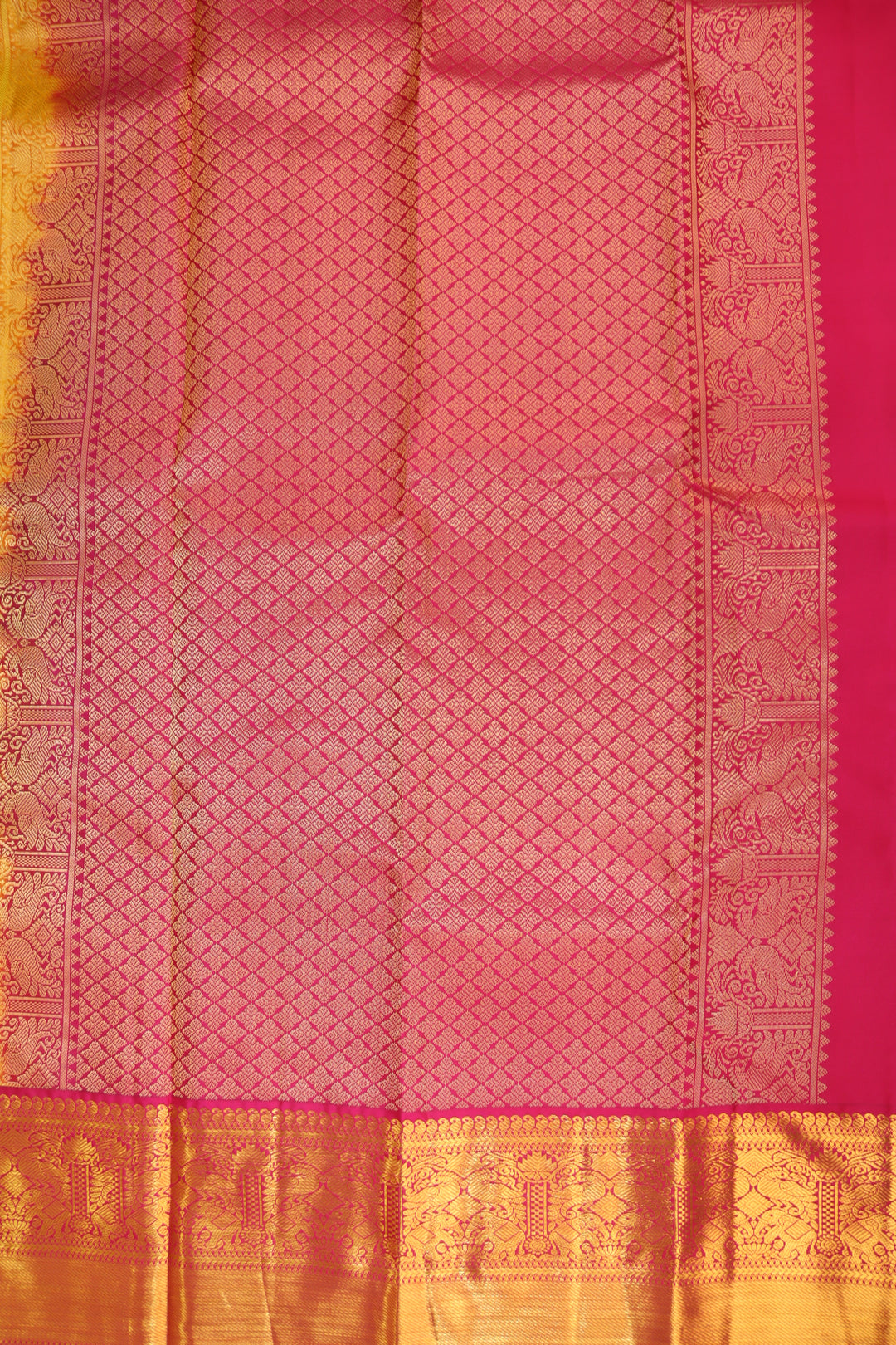 Rich yellow Pure Kanjipuram Saree