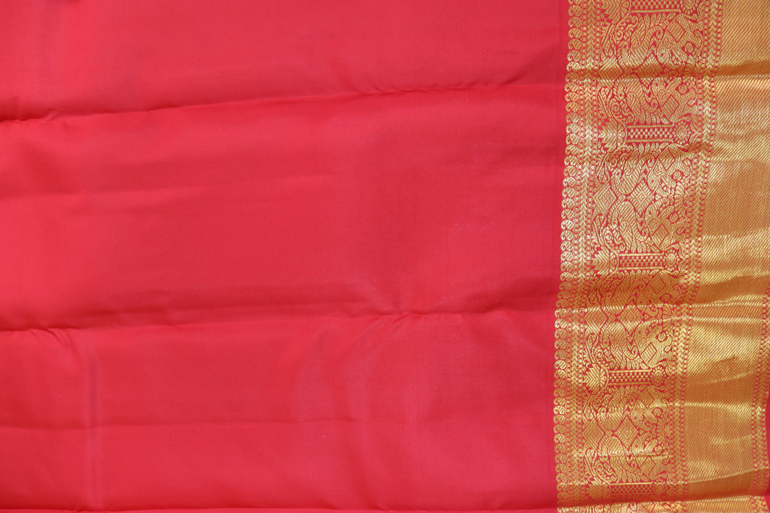 Traditional Rusty Pink Pure Kanjipuram Saree