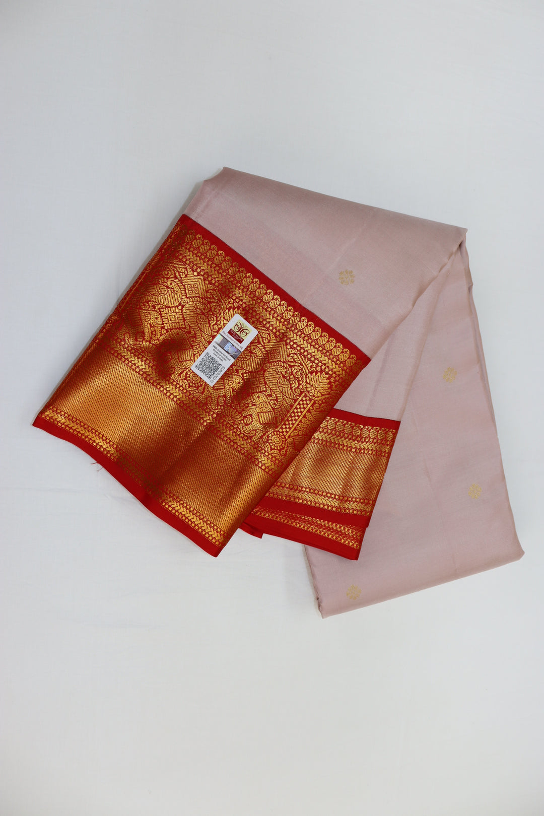 Traditional Rusty Pink Pure Kanjipuram Saree