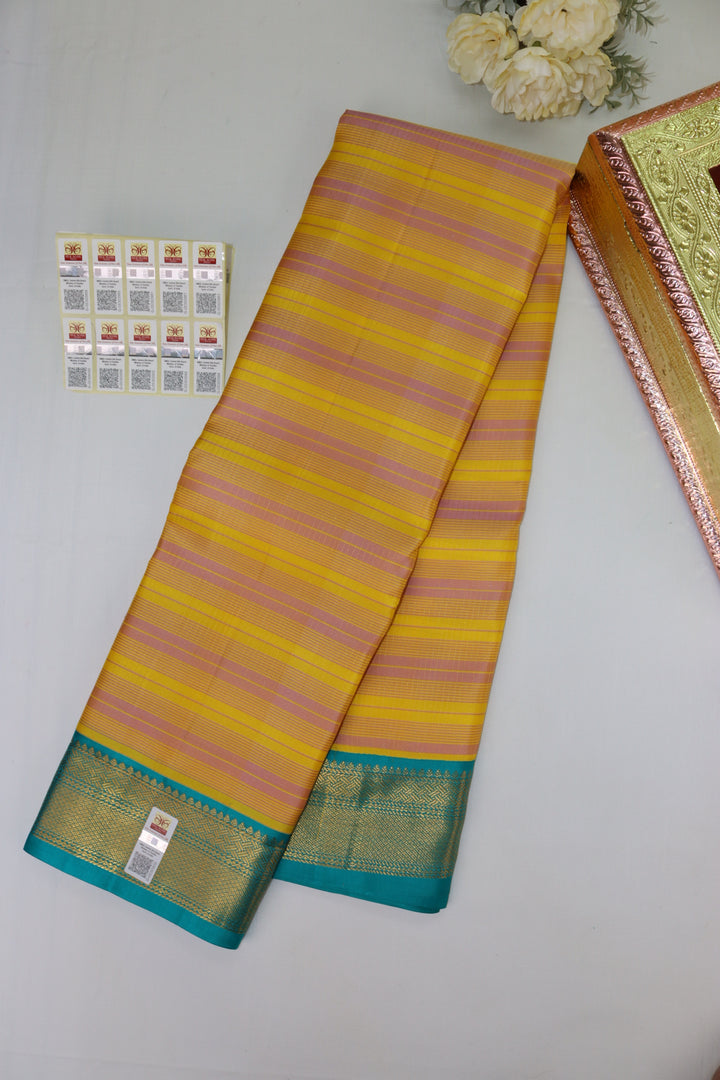 Enchanting Yellow Pure Kanjipuram Saree