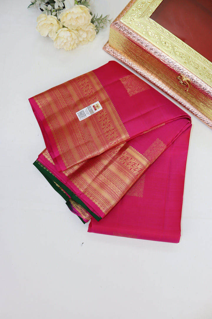 Luxurious Pink Pure Kanjipuram Saree