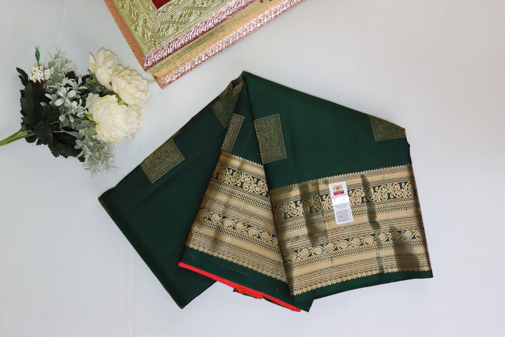 Elegant Green Pure Kanjipuram Saree