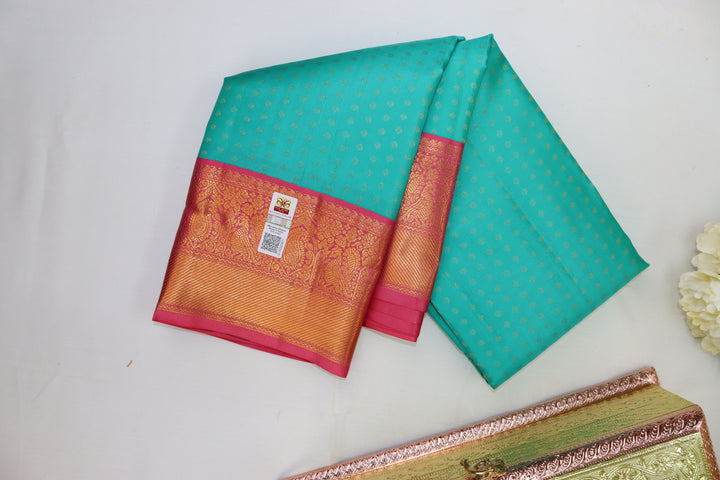 Luxurious Blue Pure Kanjipuram Saree