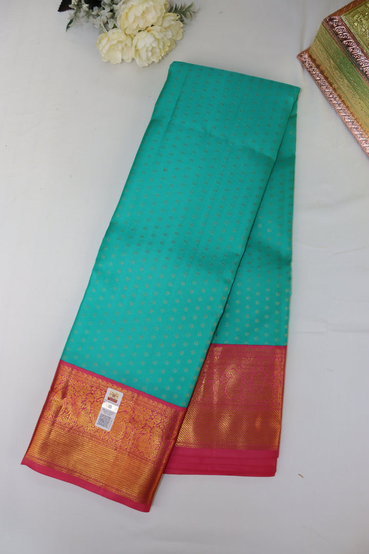 Luxurious Blue Pure Kanjipuram Saree