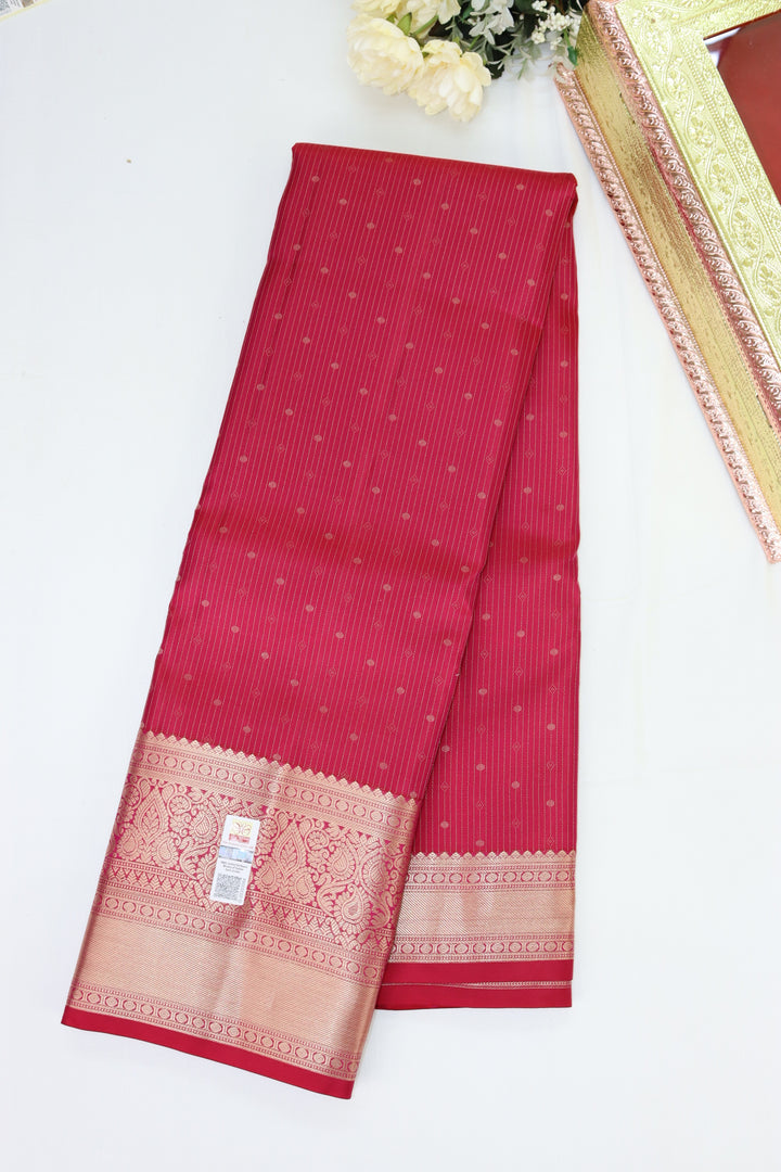 Luxurious Red Pure Kanjipuram Saree