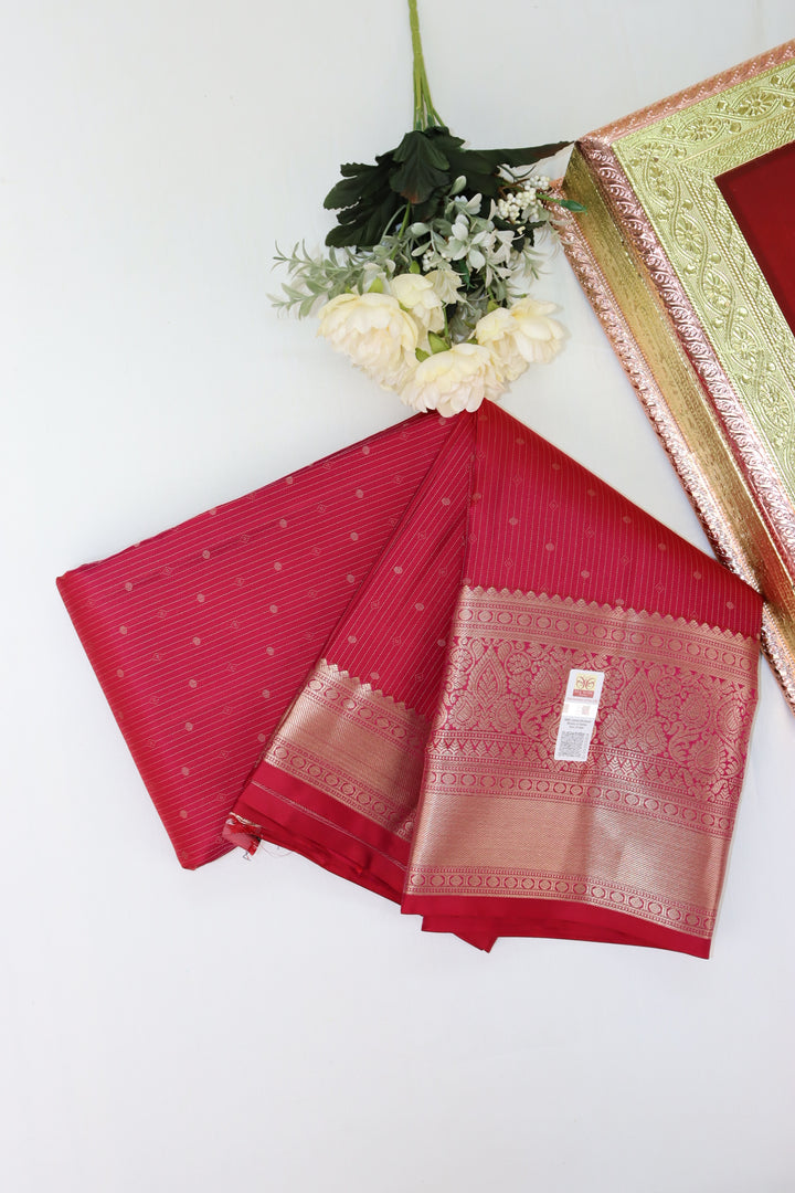 Luxurious Red Pure Kanjipuram Saree