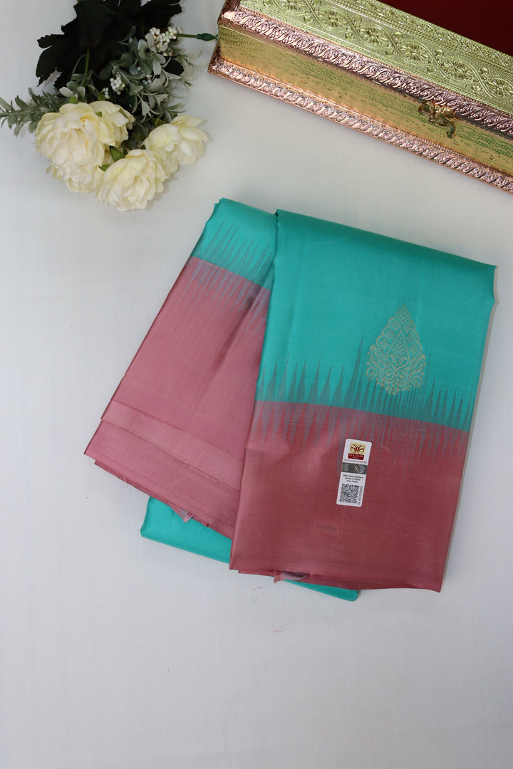 Opulent Blue Pure Kanjipuram Saree