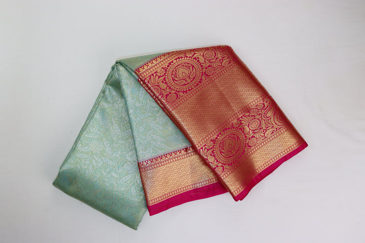 Traditional Light Blue Kanjipuram Saree