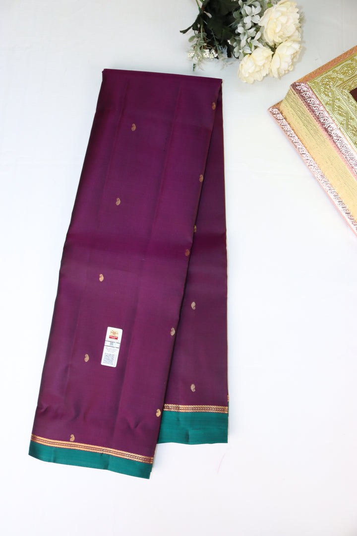 Captivating Violet Pure Kanjipuram Saree