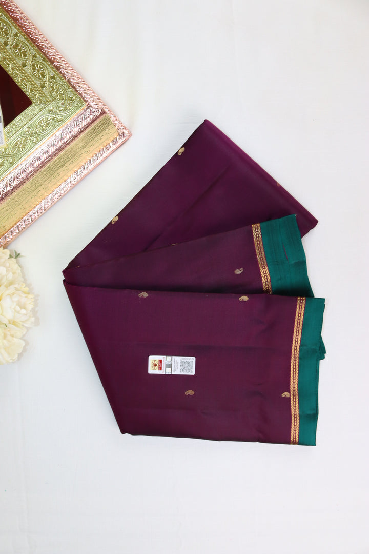 Captivating Violet Pure Kanjipuram Saree