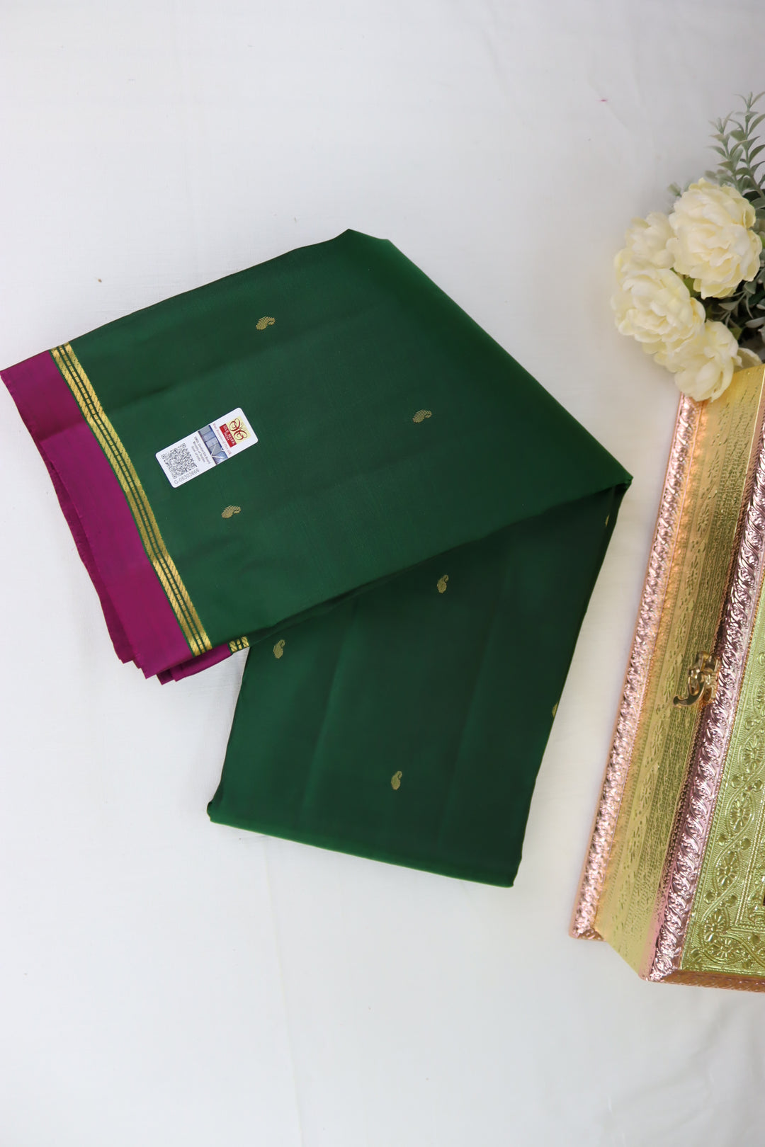 Captivating Green Pure Kanjipuram Saree