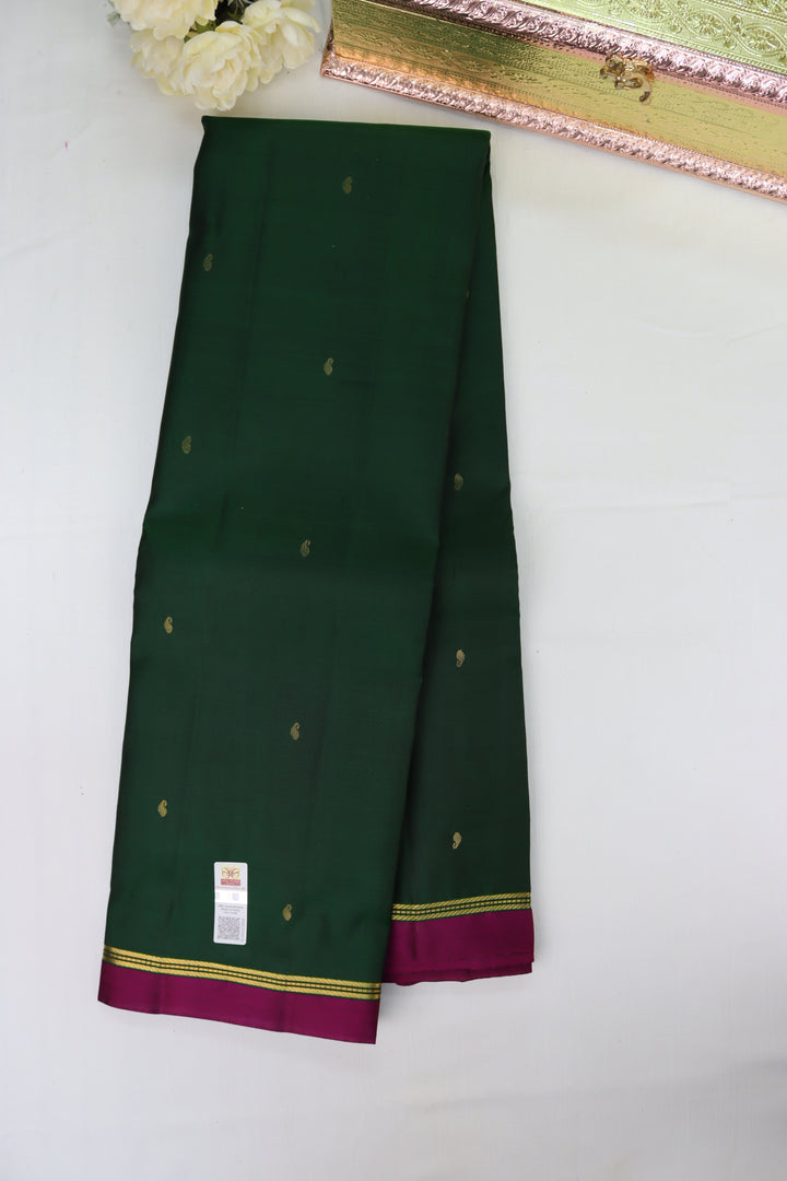 Captivating Green Pure Kanjipuram Saree