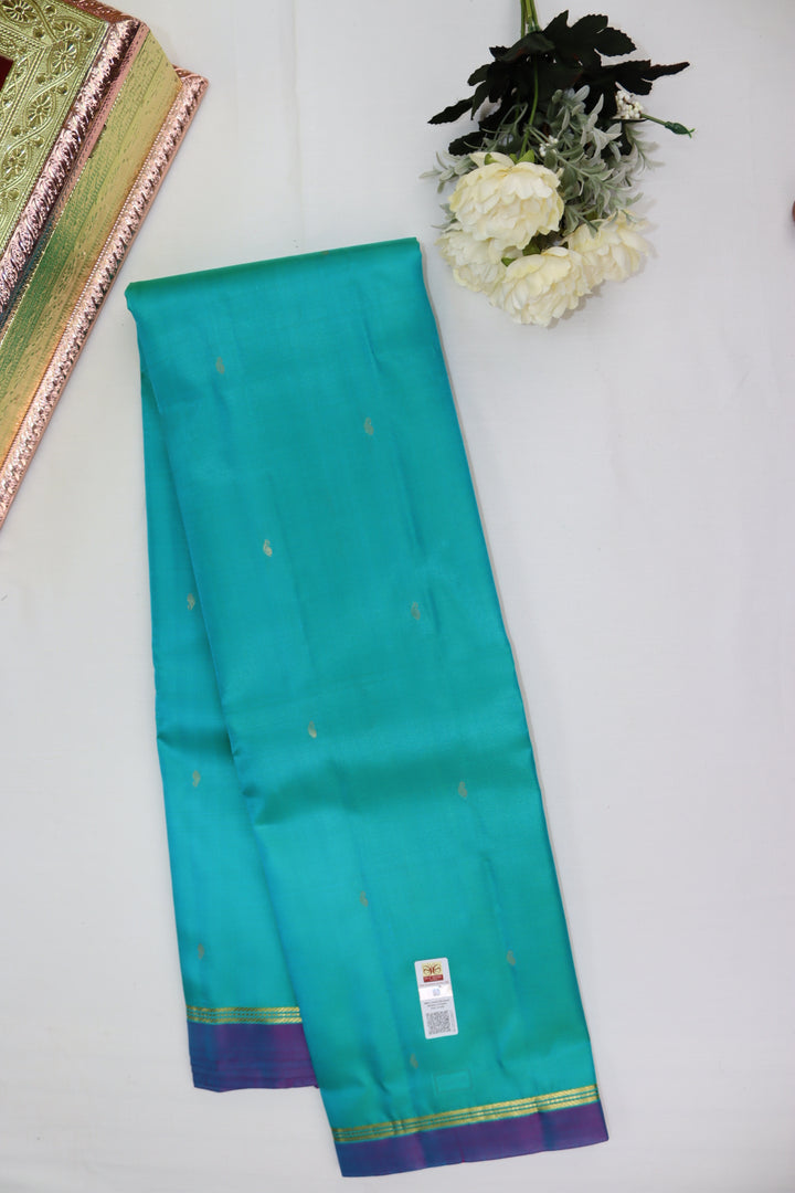 Regal Blue Pure Kanjipuram Saree