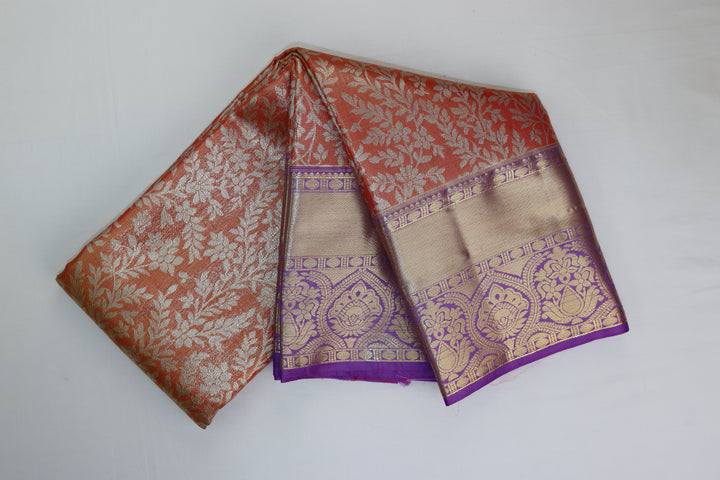 Amazing Orange Kanjipuram Saree