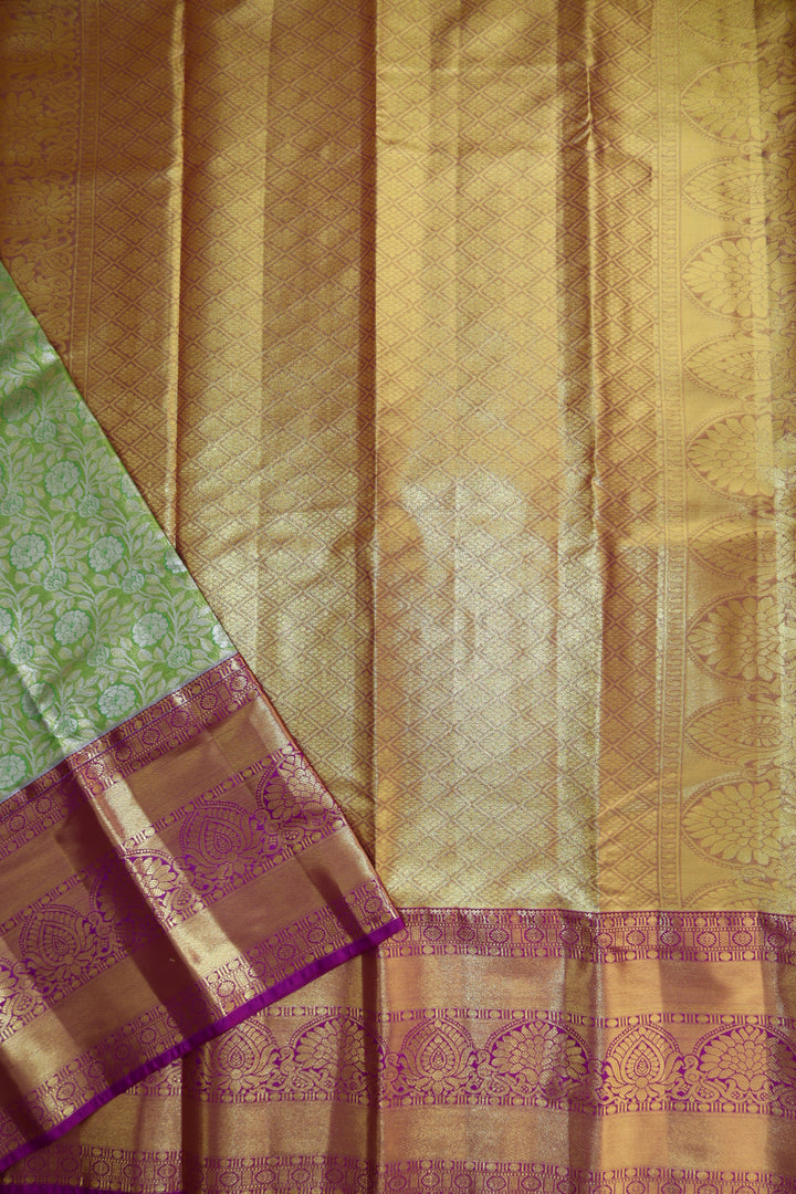 Luxurious Green Kanjipuram Saree