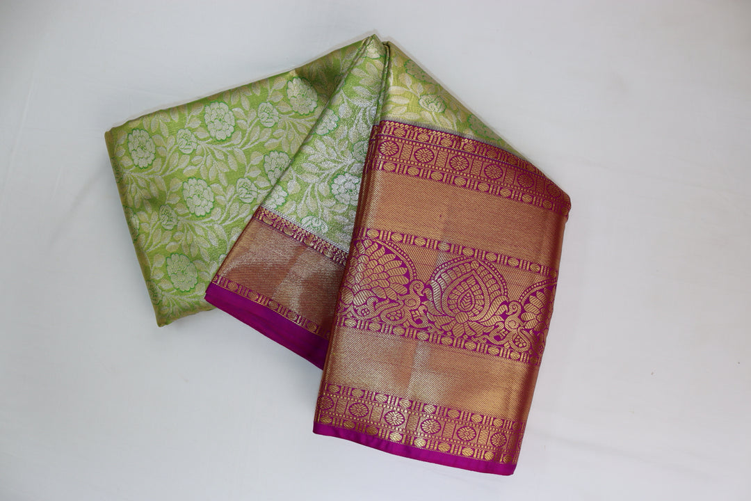 Luxurious Green Kanjipuram Saree