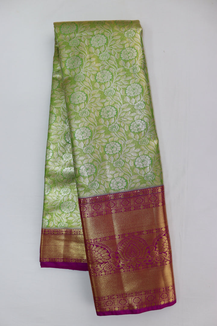 Luxurious Green Kanjipuram Saree