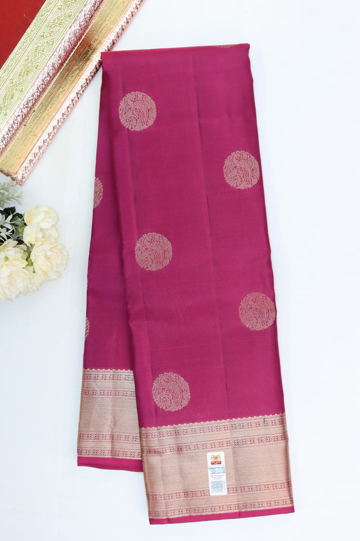 Divine Pink Pure Kanjipuram Saree