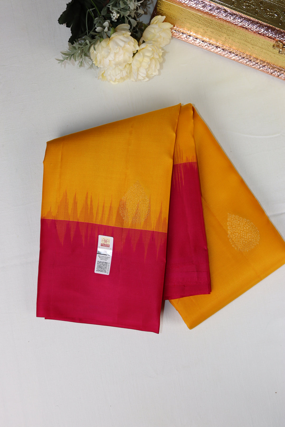 Timeless Yellow Pure Kanjipuram Saree