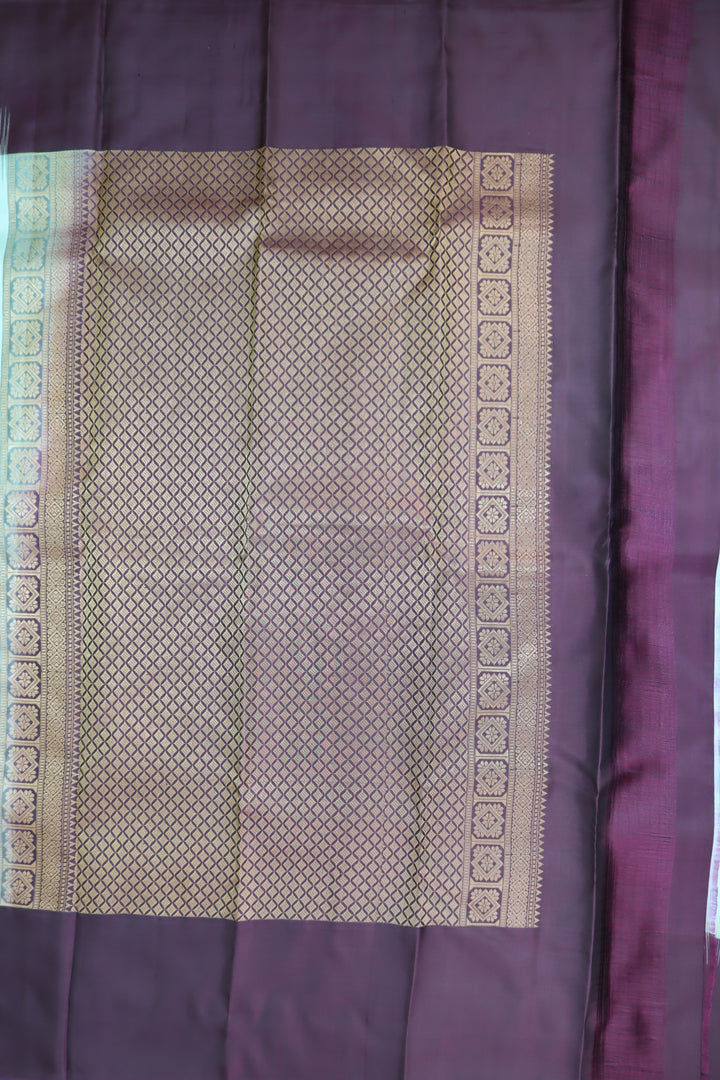 Enchanting Greenish Blue Pure Kanjipuram Saree