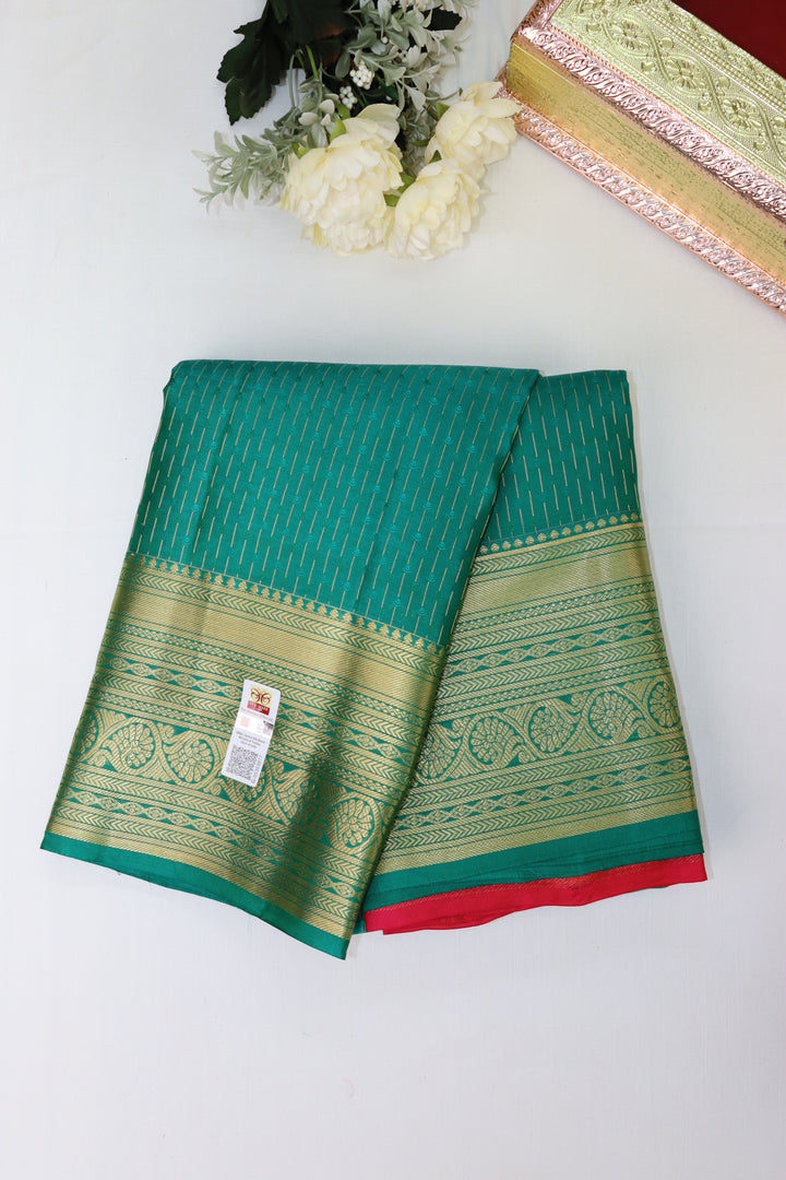 Regal Green Pure Kanjipuram Saree