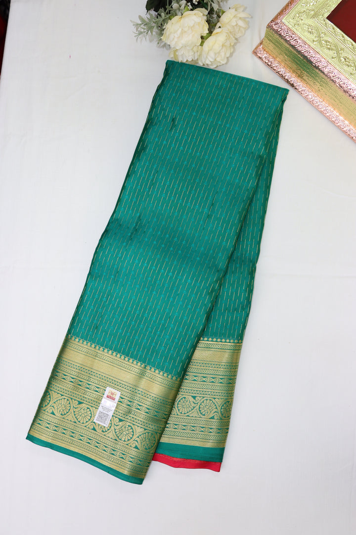 Regal Green Pure Kanjipuram Saree