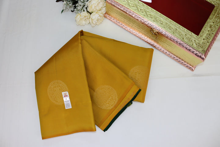 Classic Yellow Pure Kanjipuram Saree