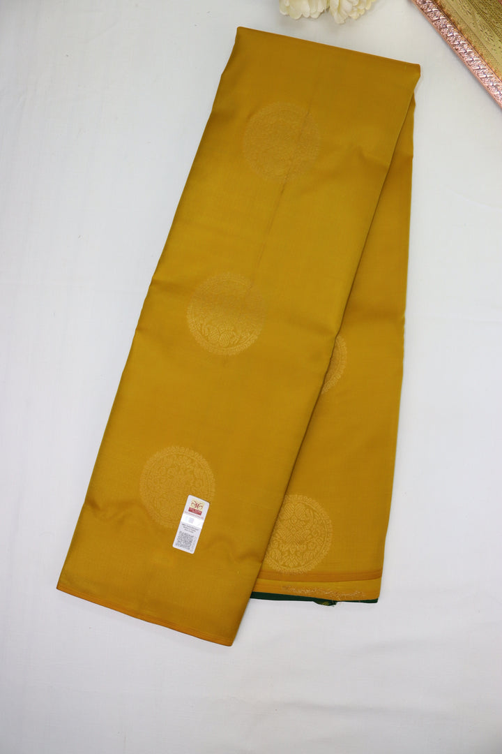 Classic Yellow Pure Kanjipuram Saree