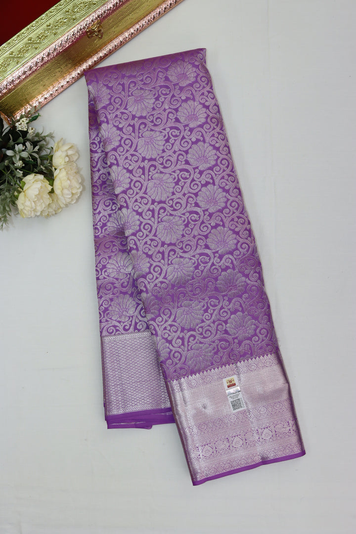 Timeless Lavender Pure Kanjipuram Saree