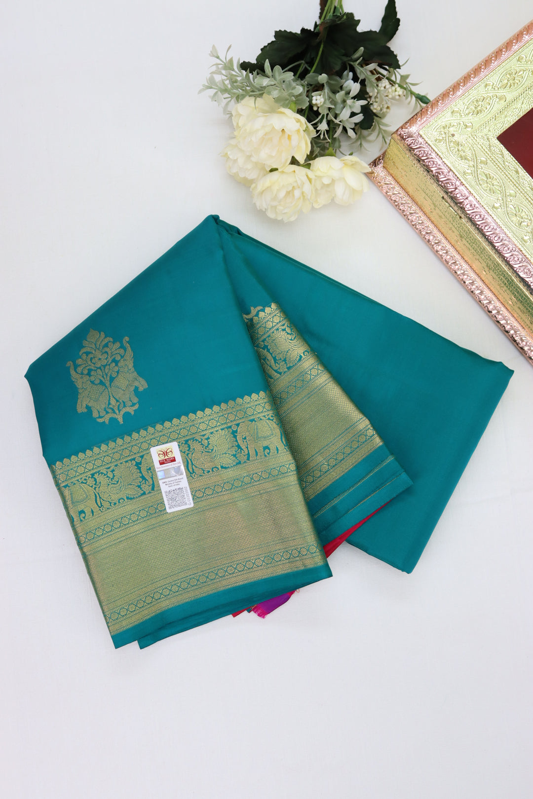 Opulent Blue Pure Kanjipuram Saree