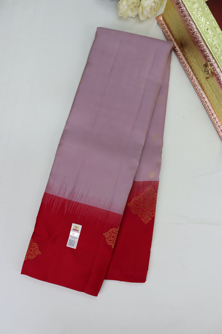 Graceful Pastel Purple Pure Kanjipuram Saree