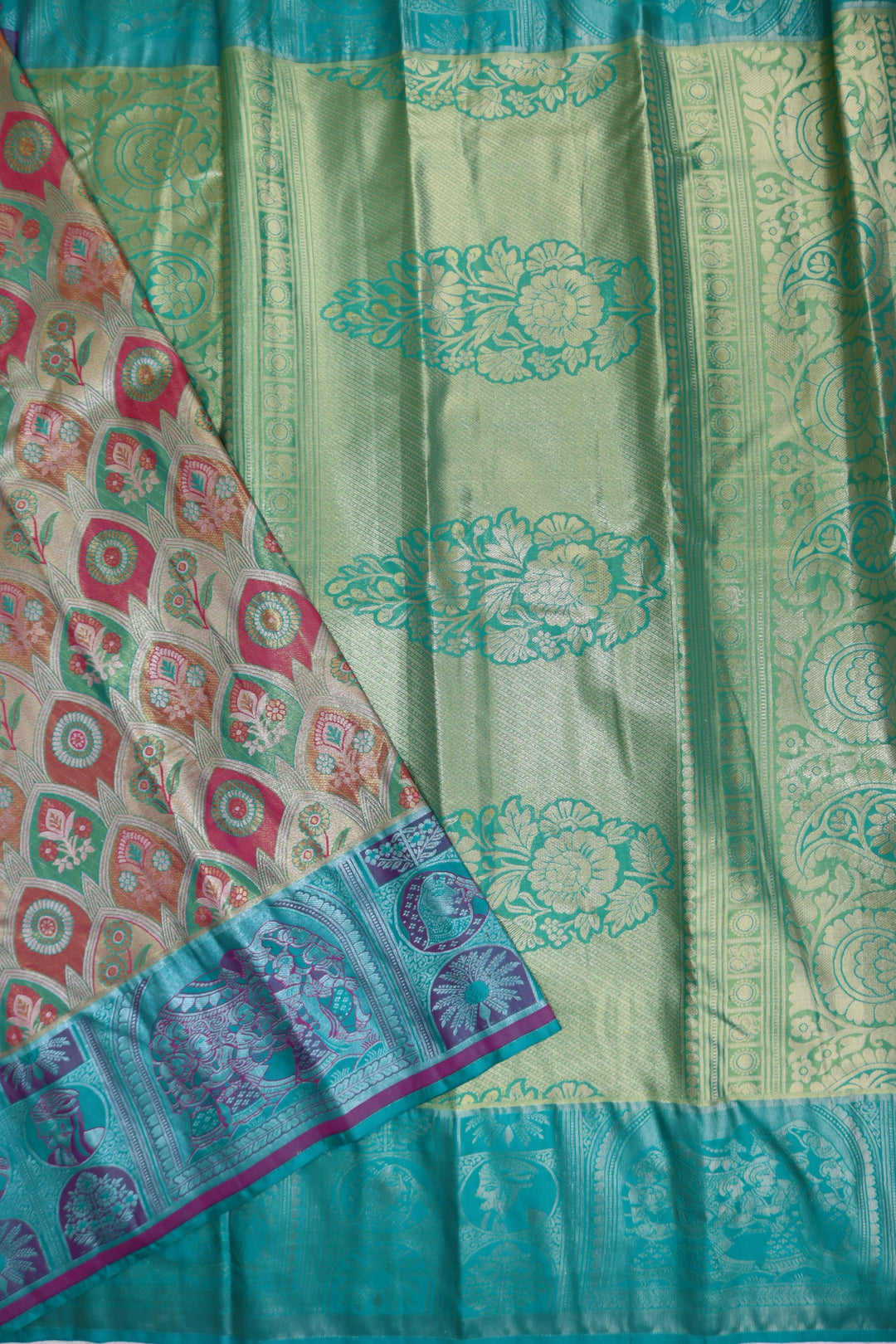 Classic Multi-Color Kanjipuram Saree