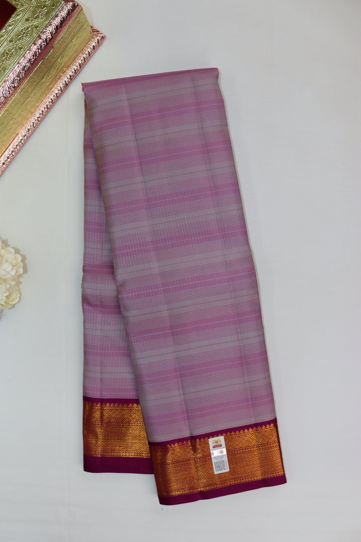 Elegant Violet Pure Kanjipuram Saree