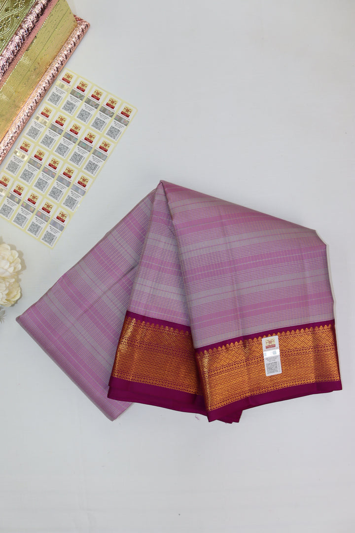 Elegant Violet Pure Kanjipuram Saree