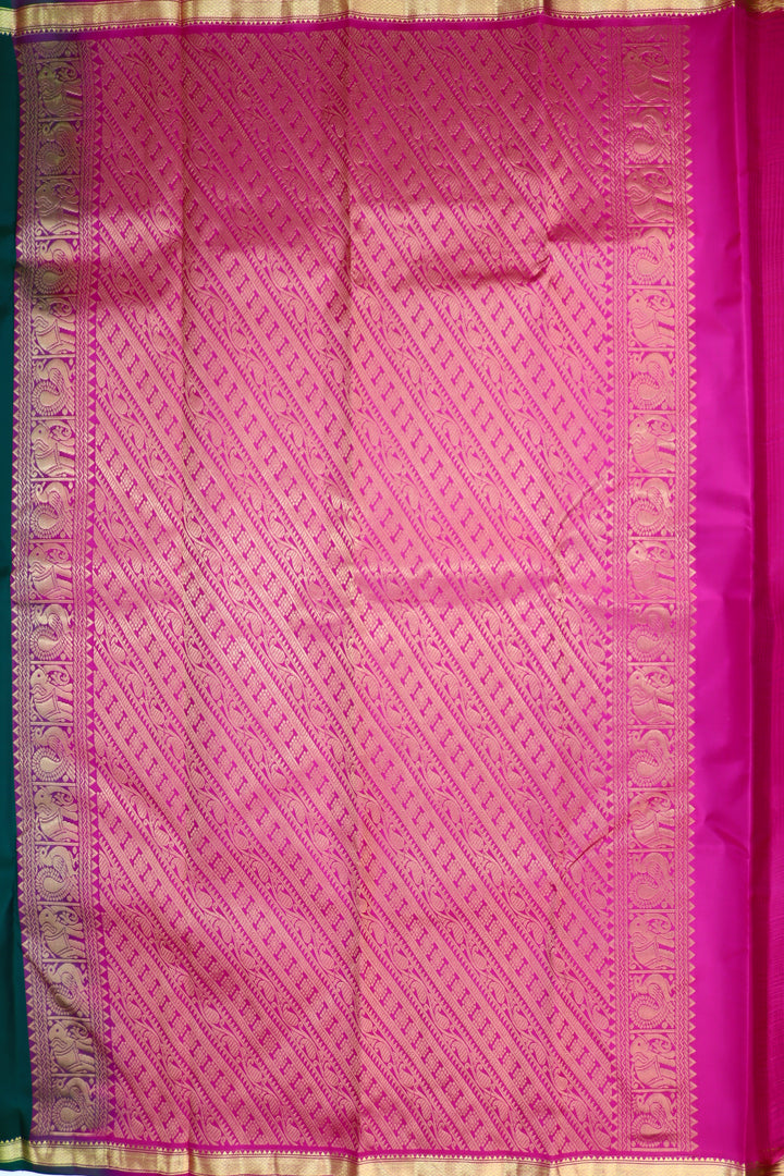 Radiant Green Pure Kanjipuram Saree