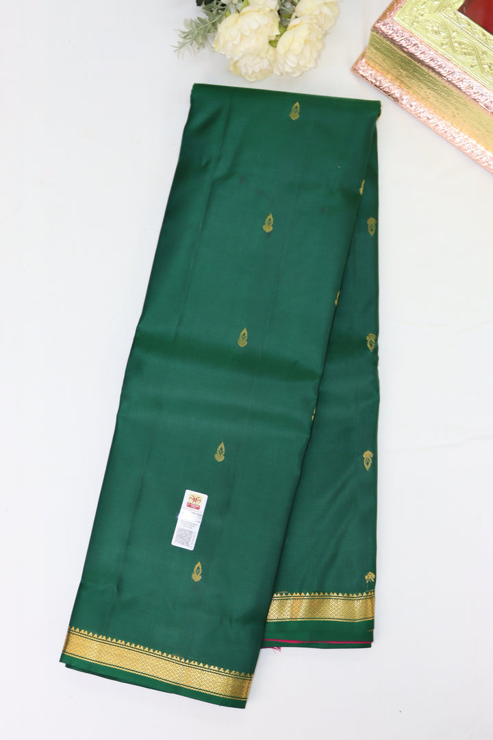 Radiant Green Pure Kanjipuram Saree