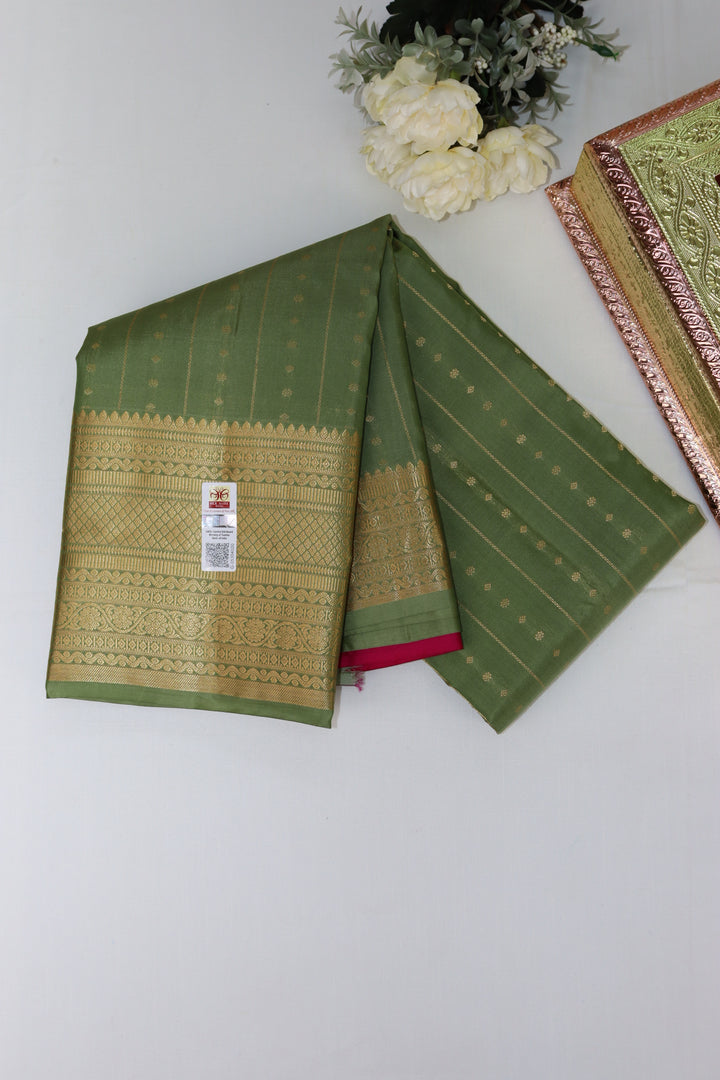 Classic Green Pure Kanjipuram Saree