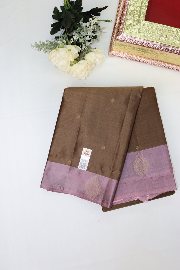 Rich Brown Pure Kanjipuram Saree