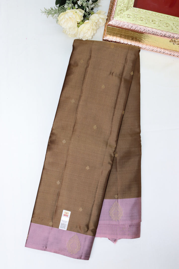 Rich Brown Pure Kanjipuram Saree