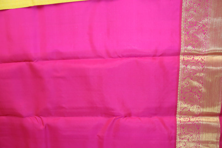 Exquisite Yellow Pure Kanjipuram Saree