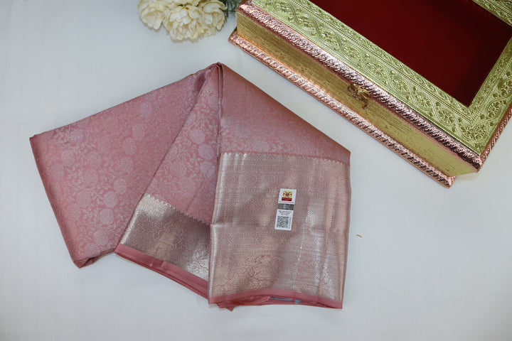 Exquisite Wine Pure Kanjipuram Saree