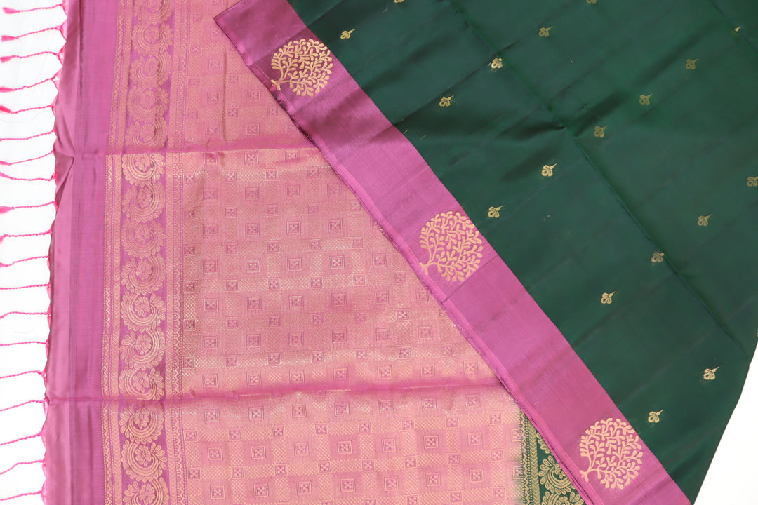 Divine Green Kanjipuram Saree