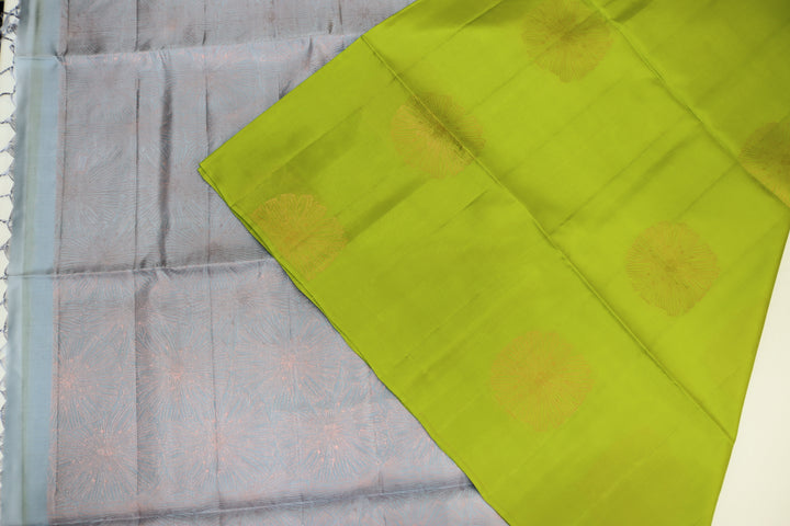 Classic Olive Green Kanjipuram Saree