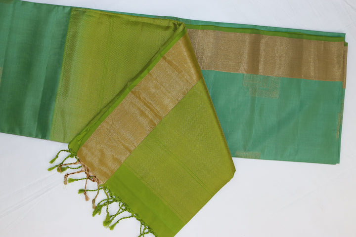 Exquisite Green Kanjipuram Saree