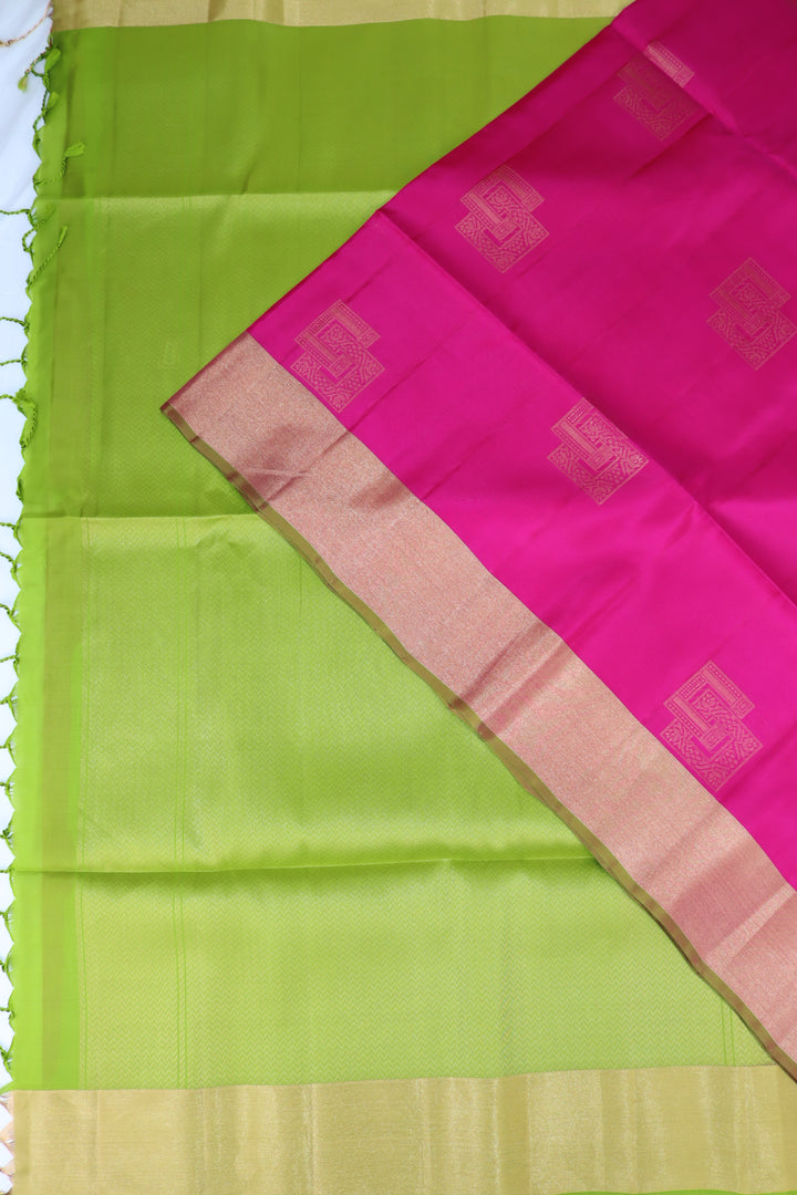 Opulent Pink Kanjipuram Saree