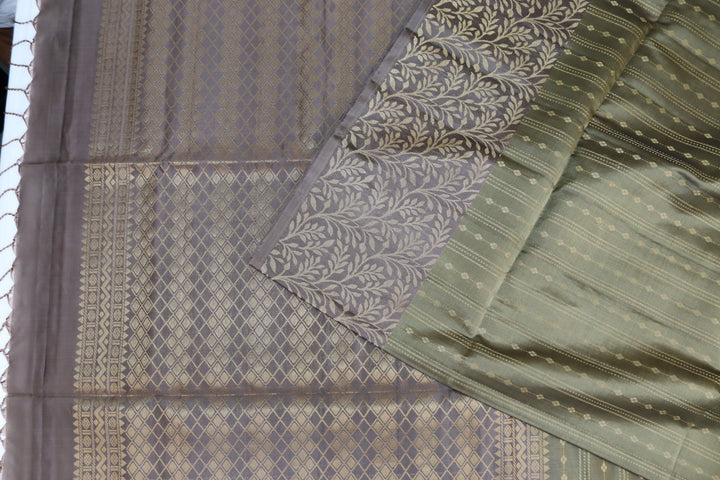 Trendy Grey Lavender  Kanjipuram Saree