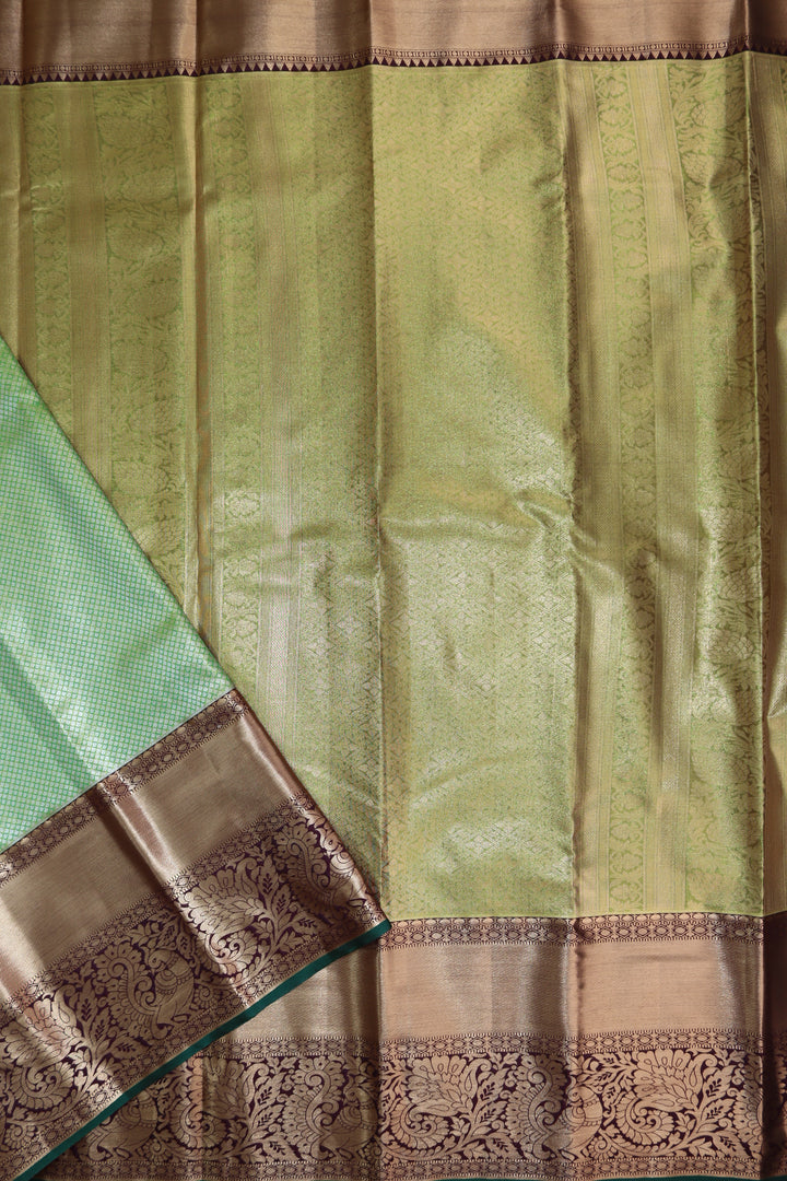 Stunning Green Kanjipuram Saree