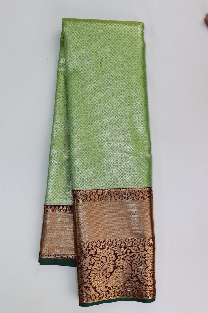 Stunning Green Kanjipuram Saree