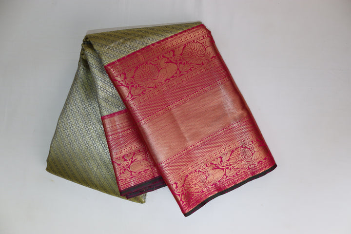 Elegant Mint Green Kanjipuram Saree