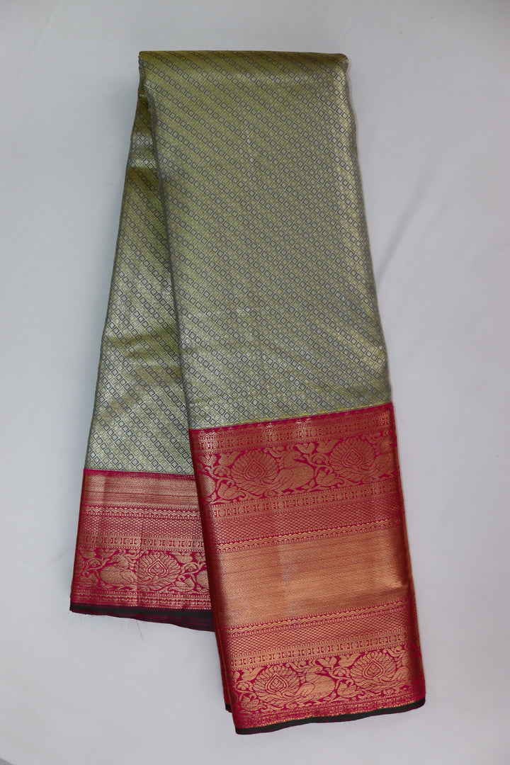 Elegant Mint Green Kanjipuram Saree